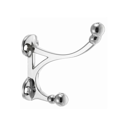 Крючок 2-рожковый KR0100 хром   #Распродажа#