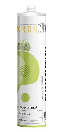 Герметик силиконовый KRONbuild санитарный 280мл (прозрачный)