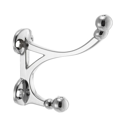 Крючок 2-рожковый KR0101(малый) хром   #Распродажа#