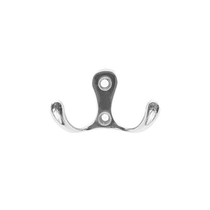 Крючок 2-рожковый №10 хром