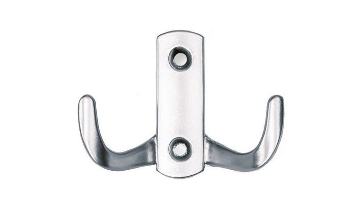 Крючок 2-х рожковый K2345MCr, матовый хром